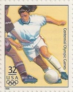 US 3068j Atlanta Centennial Olympic Games Women's Soccer 32c single MNH 1996