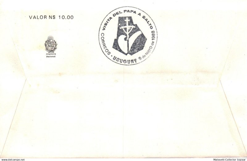 1987 John Paul II the complete lot of FDC & special cancel for visit to Uruguay
