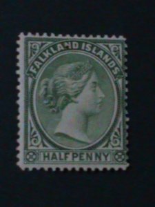 FALKLAND ISLANDS-1891-SC#10  QUEEN VICTORIA MH-VERY FINE-133 YEARS OLD