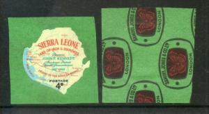 Sierra Leone 1964 4p John F Kennedy Map Odd Shaped Self Adhesive Sc 266 MNH #...