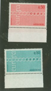 Andorra (French) #205-206  Single (Complete Set) (Europa)