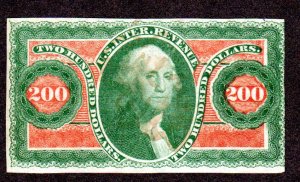 US Revenue Stamps, Scott # R102a used $200 US Int Cat = $ 2500.00  Lot 230736