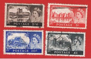Great Britain #309-312 VF used  Castles  Free S/H