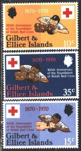 Gilbert Islands. 1970. 154-56. Red cross, medicine. MNH.