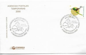 ARGENTINA ARAFEX 2000 ARGENTINA ARMENIA EXPOSITION CERRO FITZ ROY ON POSTMARK