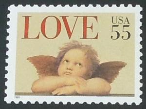 1995 55c Love Cherubs by Raphael Scott 2958 Mint NH