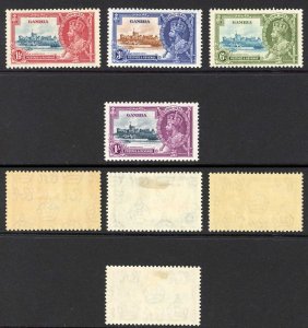 Gambia SG143/146 1935 Silver Jubilee Set M/M Cat 23