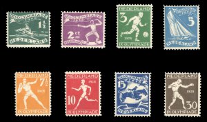 Netherlands #B25-32 Cat$52.75, 1928 Olympics, complete set, hinge remnants