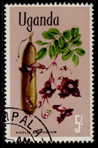 UGANDA QEII SG143, 5s, FINE USED.
