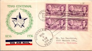 1936 MARCH 2 TEXAS #776 FIRST DAY GRANDY CACHET  ( Postal History ), 1936