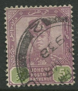 STAMP STATION PERTH Johore #107 Sultan Ibrahim Definitive  Wmk 4 Used 1921-1940