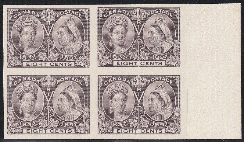 EDSROOM-17436 Canada 56P 3 1897 Proof Block of 4 Jubilee CV$560