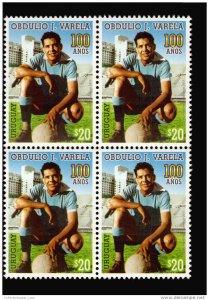 URUGUAY 2017 NEW ISSUE OBDULIO VARELA SOCCER FOOTBALL CAPTAIN CHAMPION IN 195...