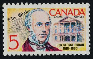 Canada 484 MNH George Brown, The Globe, Publisher