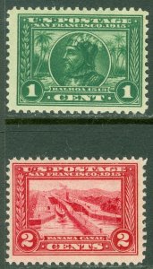 EDW1949SELL : USA 1913 Scott #397-98 Fine-Very Fine, Mint Never Hinged. Cat $80.