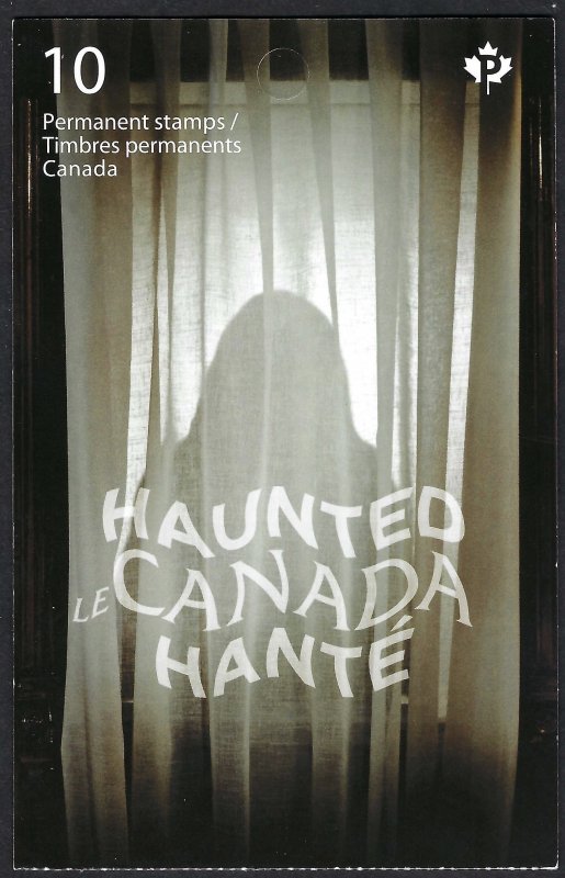 Canada #2753a P Haunted Canada (2014). Booklet of 10 stamps. 5 designs. MNH