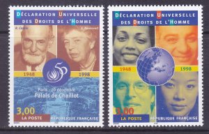France 2688-89 MNH 1998 Universal Declaration of Human Rights 50th Anniversary