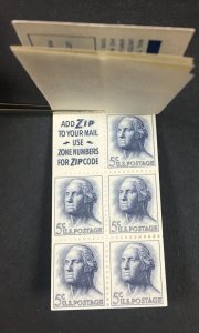 US # BK114 #1213c SLOGAN 2 TAGGED COMPLETE UNEXPLODED BOOKLET $240 LOT #C 9201