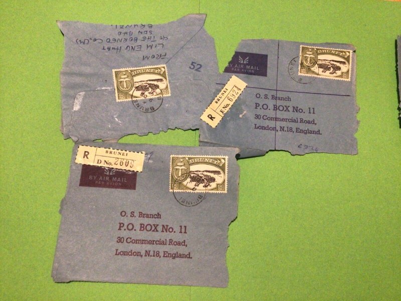 Brunei 1967  Registered Airmail Cover fronts Ref 58727 