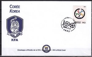 South Korea, Scott cat. 2148. FIFA-Soccer Anniversary issue. First day cover. ^