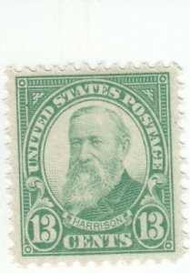 Scott # 622 - 13c Green - Harrison - MNH 