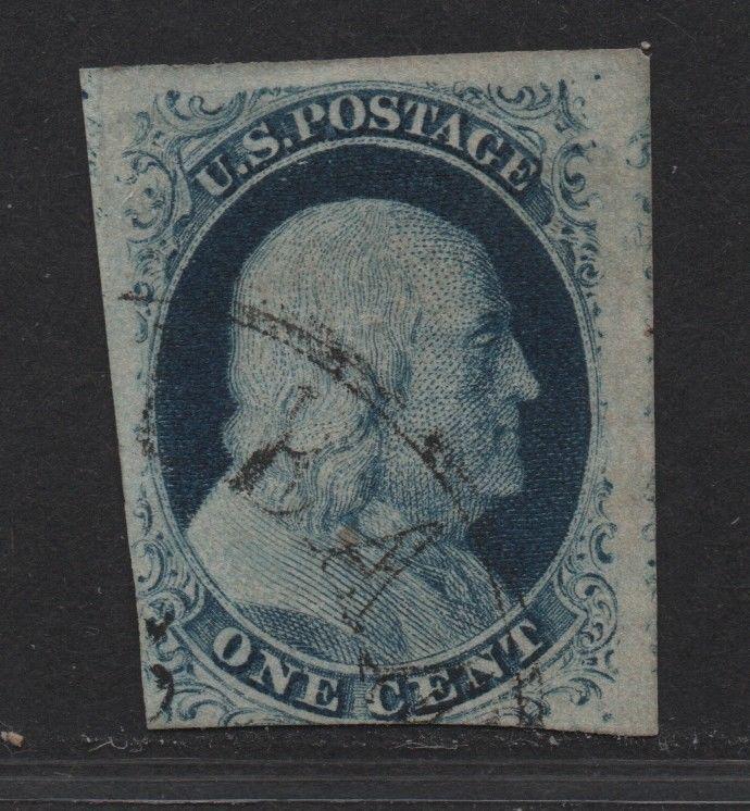 $US Sc#7 used, fine, Pos4L2, Cv. $125