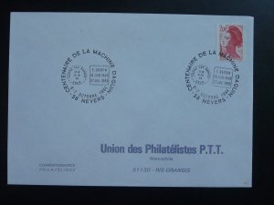postal history centenary of Daguin cover France 1984