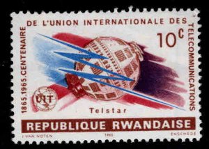 RWANDA Scott 109 MH*  ITU telstar satellite stamp