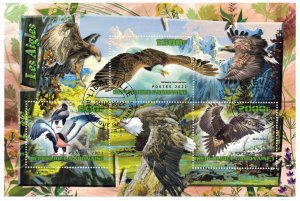 GABON 2022 - Birds of prey / set (sheet+block)