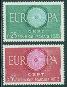 France Scott 970-1 MNH** 1960 Europa set