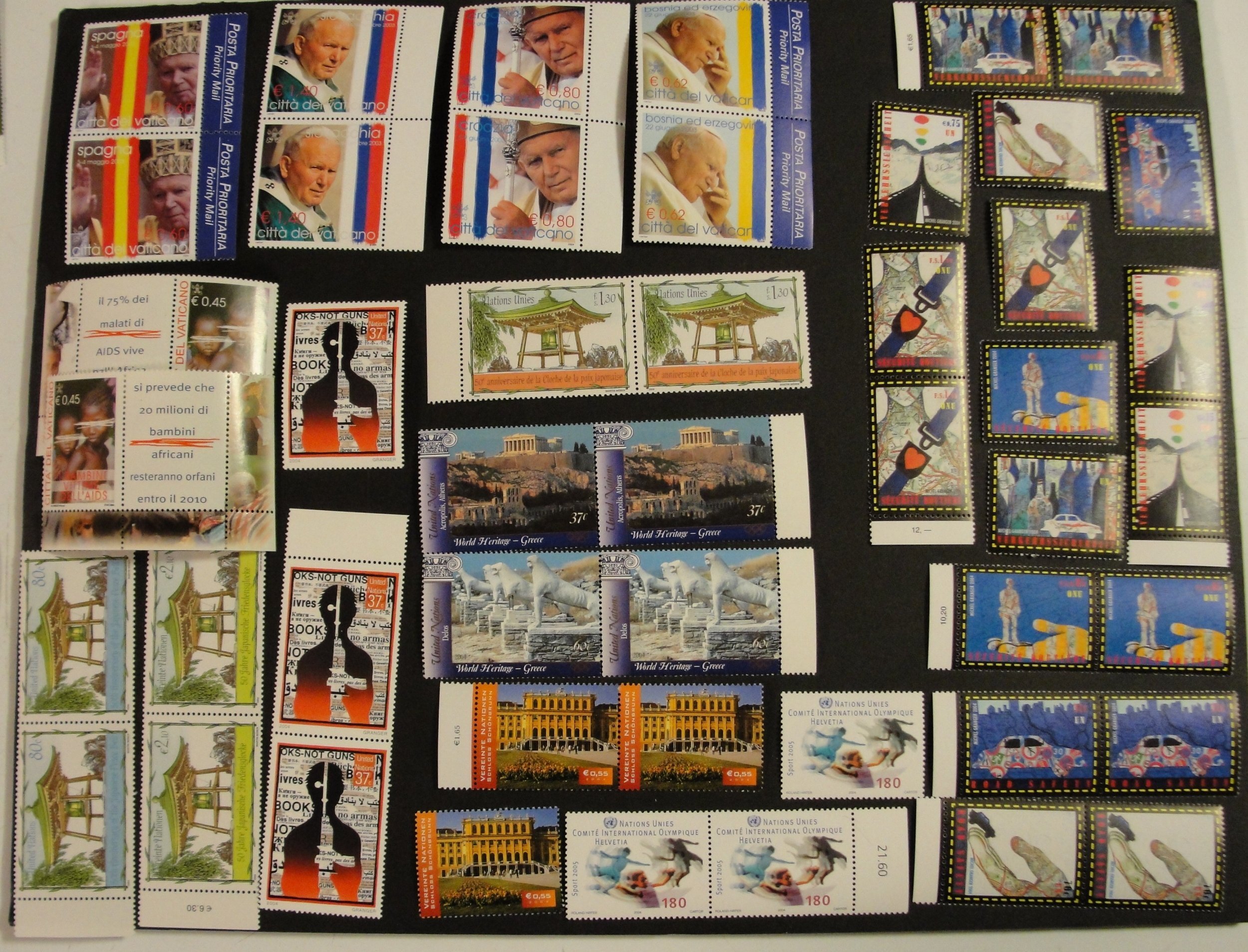 2004 United Nations Single Stamps All MNH Worldwide United Nations