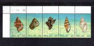 PALAU #154a 1987 SEASHELLS MINT VF NH O.G S/5