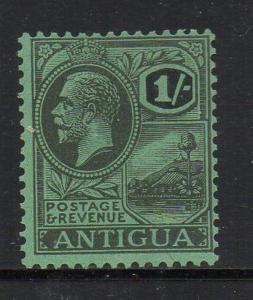 Antigua Sc 53 1929 1/ black on emerald G V stamp mint .