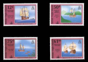 Virgin Islands #721-724 Cat$13.75, 1991 Ships of Explorers, complete set, nev...