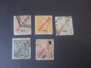 Timor 1911 Sc 106-109,111 FU