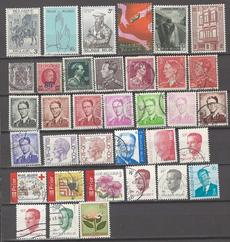 COLLECTION LOT # 13L BELGIUM 88 STAMPS CLEARANCE