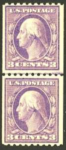 U.S. #489 MINT LINE PAIR OG HR