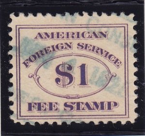 RK22 F-VF used consular revenue stamp with nice color cv $ 160 ! see pic !