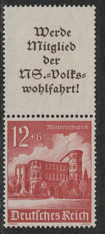 Germany Scott # B182, label A11.3, mint nh, se-tenant, Mi# S264