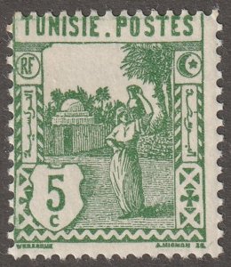 Tunisia,  Scott#74, mint, hinged, 5C, #T-77