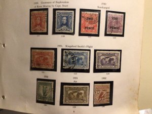 Australia mounted mint or used early stamps on folded page  A10144