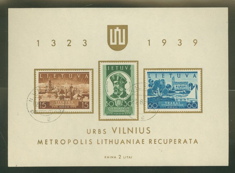 Lithuania #316a  Souvenir Sheet