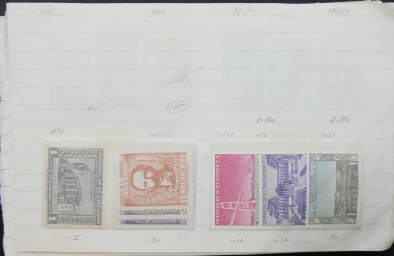 EDW1949SELL : SALVADOR Nice group of Mint & Used on Old Time approval pages.