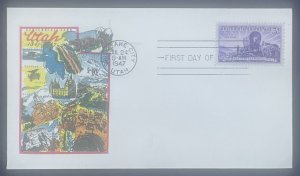 Scott 950 FDC 100th Anniv of Utah  Unknown Cachet