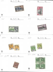 Ceylon Lot of 10 Stamps CAT $25.00