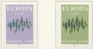 ICELAND EUROPE CEPT 1972 MNH** A28P3F26446-