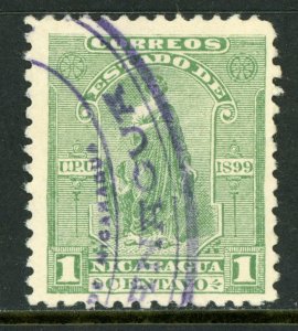 Nicaragua 1899 Seebeck 1¢ Justice Postally Used B694 ⭐⭐⭐⭐⭐⭐