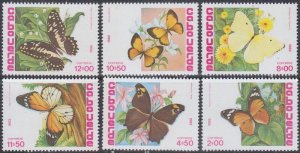 CAPE VERDE Sc# 457-62 CPL MNH SET of 6 VARIOUS BUTTERFLIES