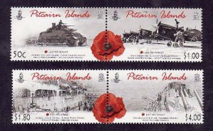 Pitcairn Is.-Sc#703-4- id12-unused NH set-ANZAC day-Ships-2010-