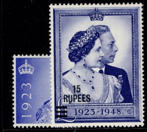 BRITISH POSTAL AGENCIES IN EA GVI SG25-26, 1949 RSW set, NH MINT. Cat £28.